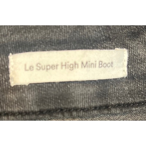 FRAME Denim Le Super High Mini Boot Released Hem, Black, Size 27 - Picture 5 of 12